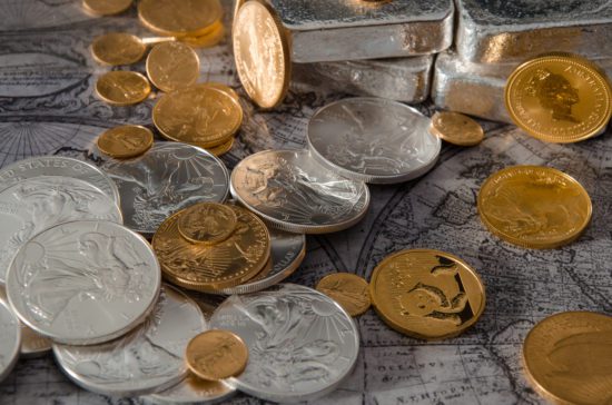 silver and gold coins silver and gold coins