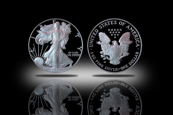 silver coin 1 US dollar