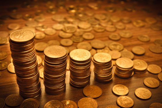 stacks of gold coins stacks of gold coins